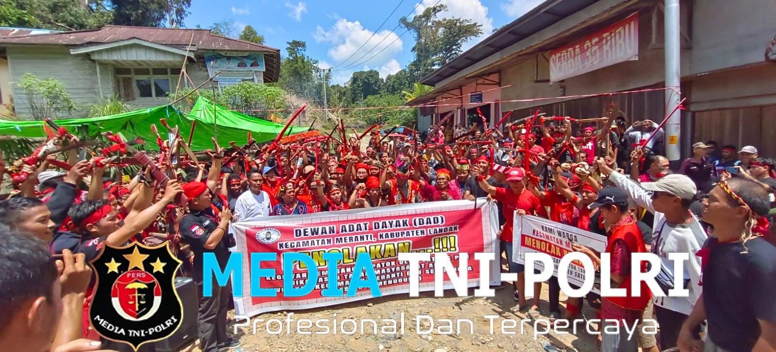 Dijaga Aparat, Aksi Penolakan Satgas Hutan di Meranti Berjalan Kondusif