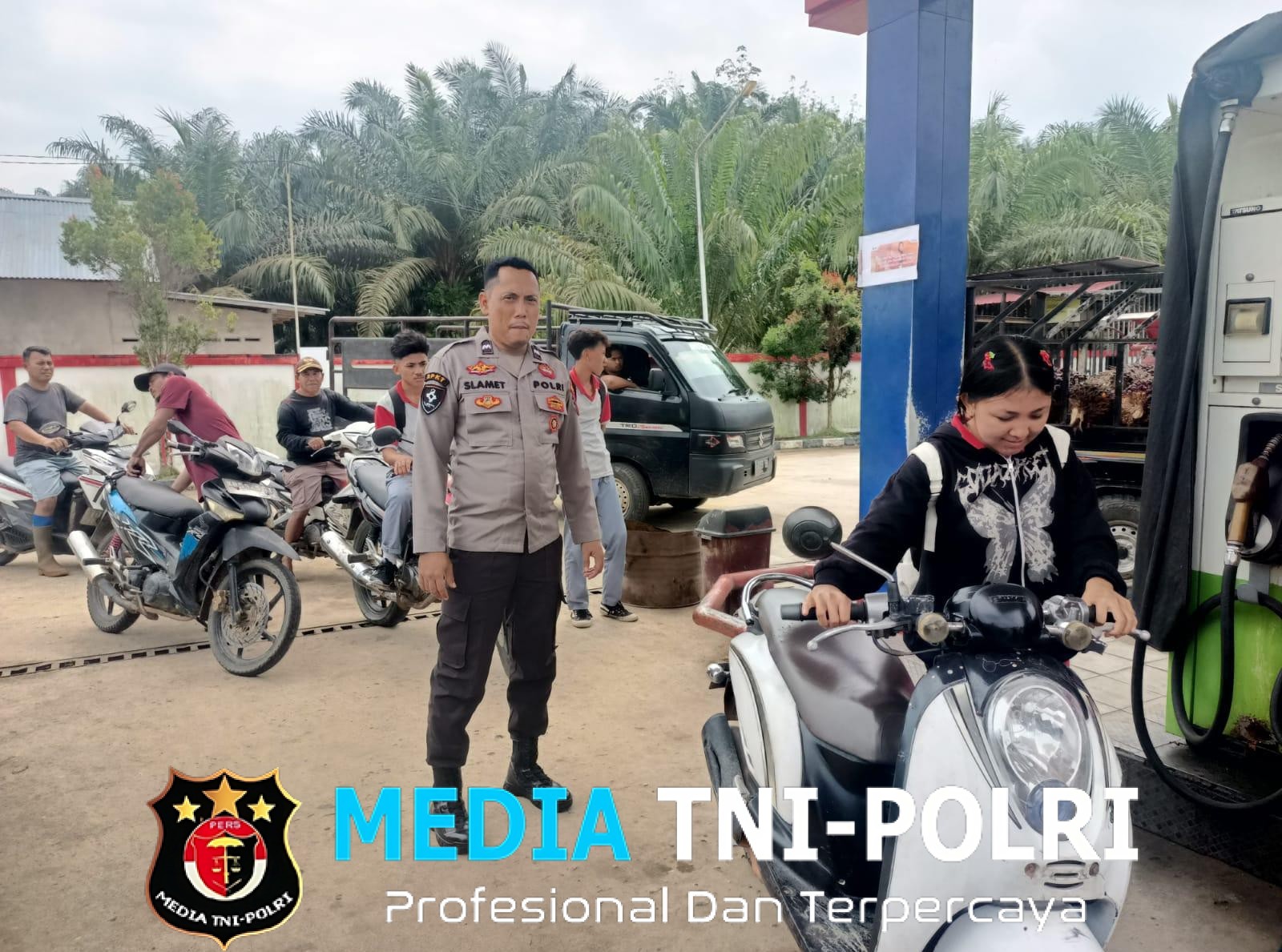 Patroli dan Sambang SPBU, Personel Polsek Menjalin Antisipasi Penyalahgunaan BBM