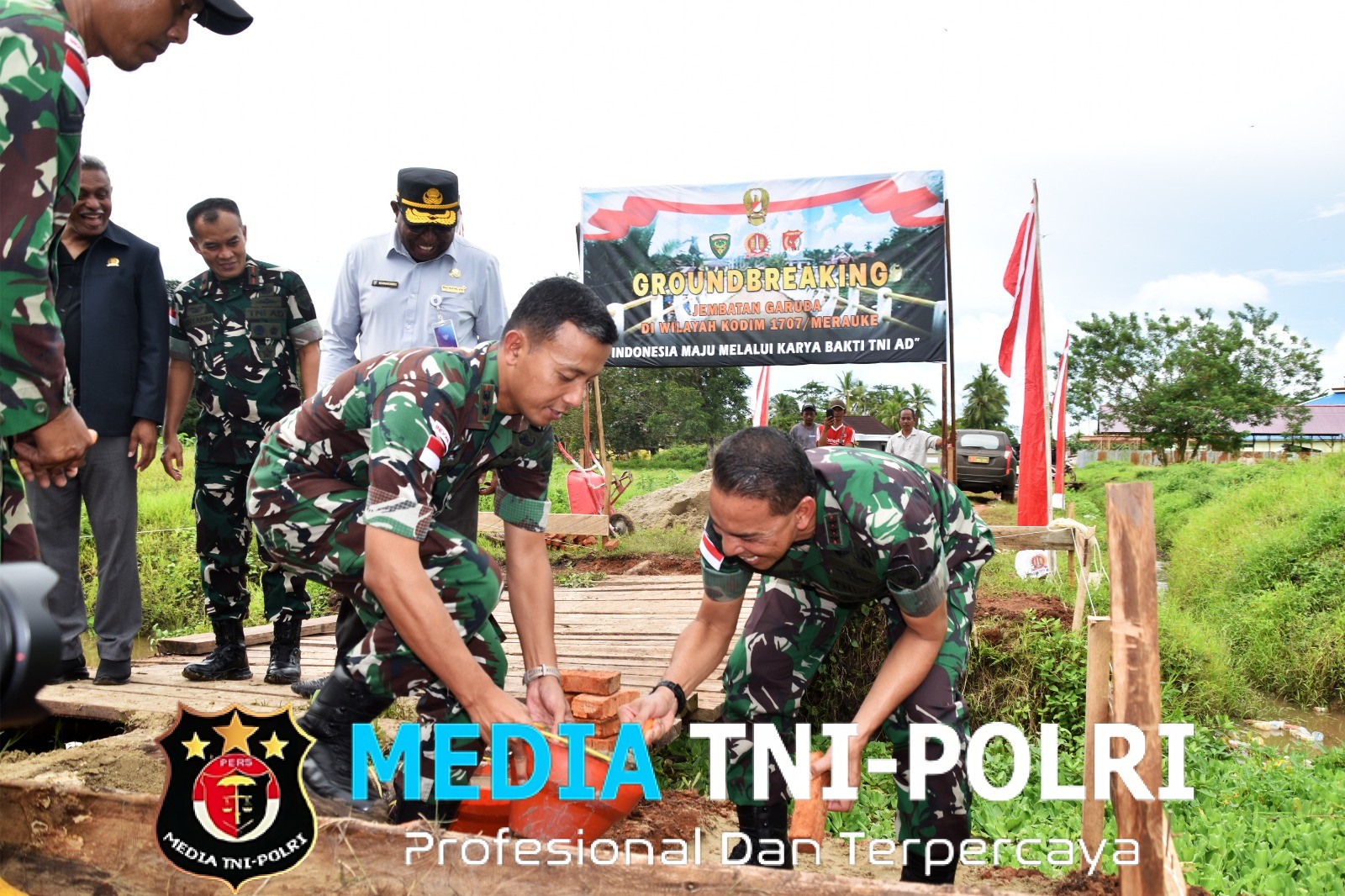 Jembatan Garuda di Bangun Langkah Nyata TNI AD Majukan Papua Selatan