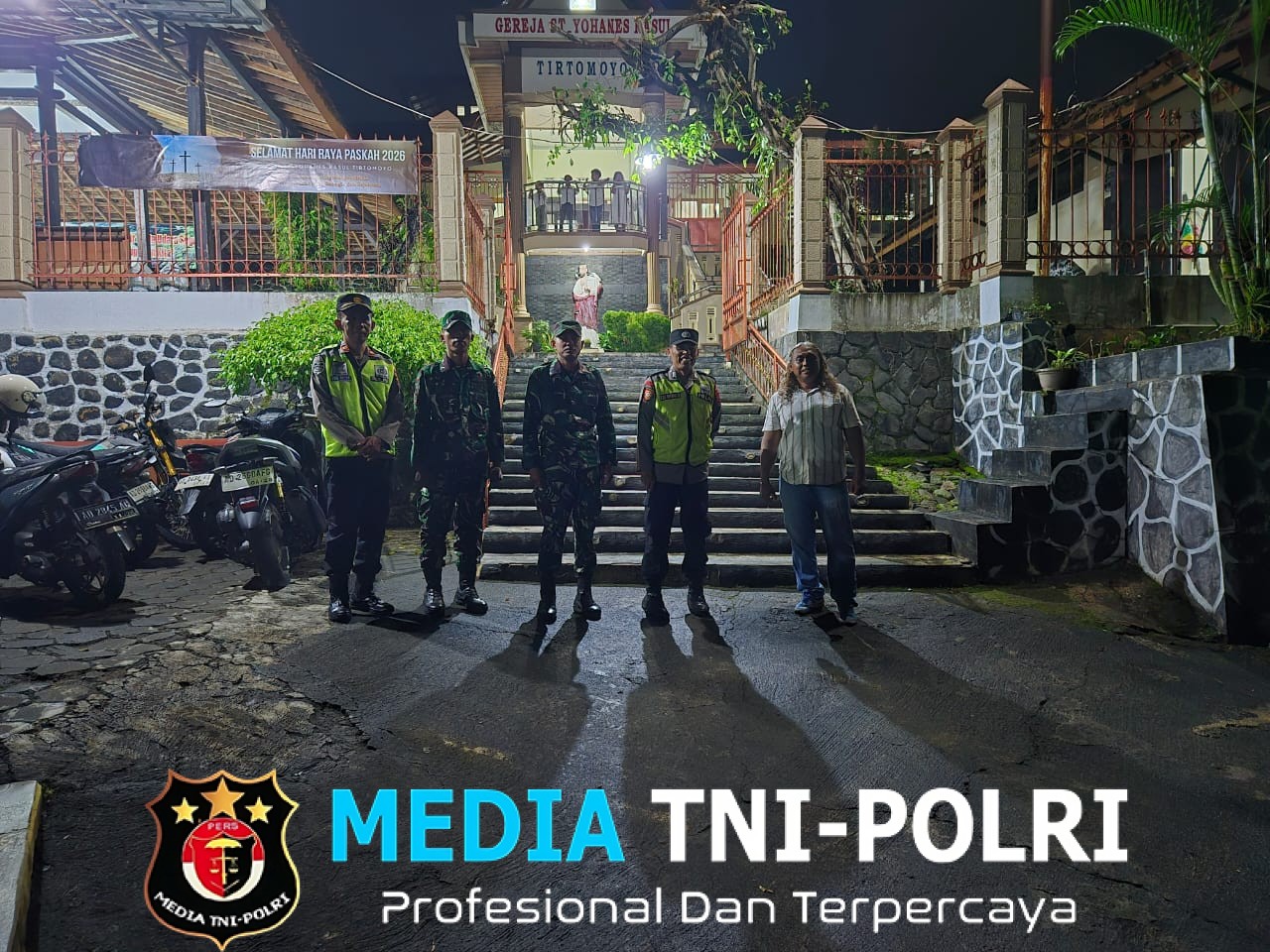 Patroli Malam Paskah di Tirtomoyo Wujud Nyata Sinergi TNI-Polri Jaga Keamanan Umat
