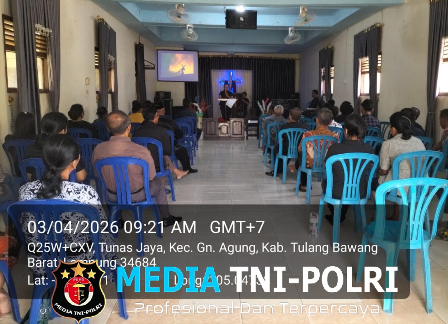 Polres Tulang Bawang Barat Terjunkan 97 Personel Amankan Ibadah Rangkaian Paskah Umat Kristiani di Sejumlah Gereja