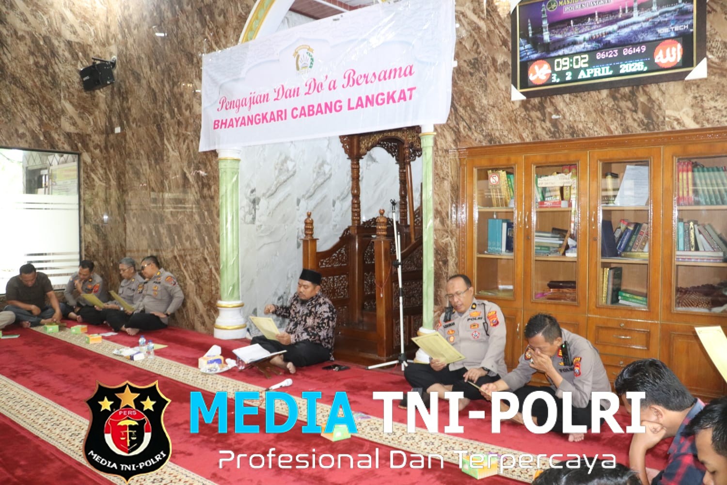 Polres Langkat Gelar Binrohtal, Perkuat Iman dan Kebersamaan Personel