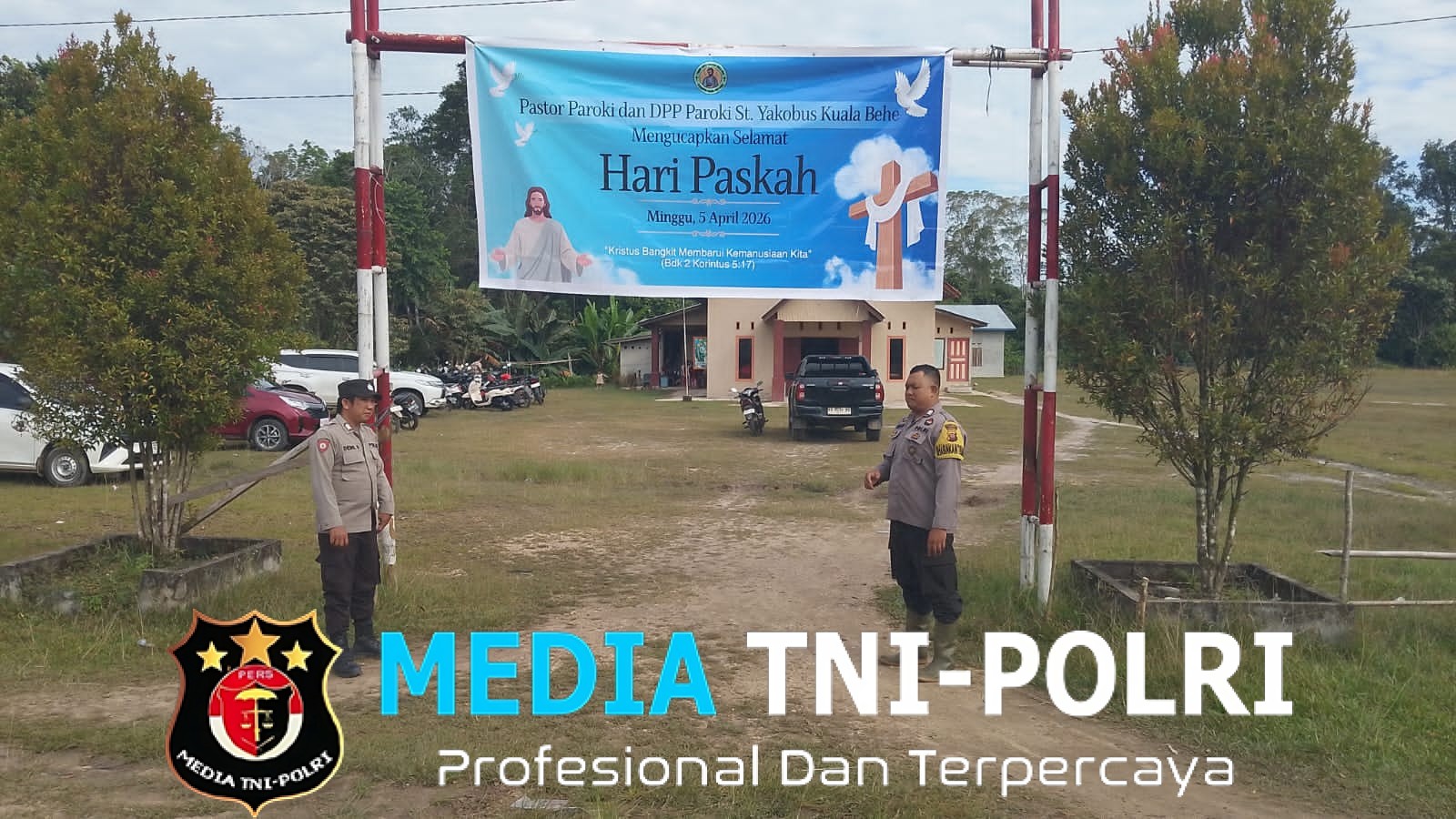 Polsek Kuala Behe Amankan Perayaan Paskah, Ibadah Berjalan Lancar, Situasi Tetap Aman