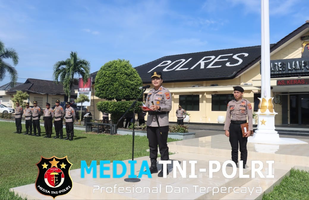 Polres Lampung Timur Gelar Apel Sabuk Kamtibmas, Wujudkan Keamanan Bersama