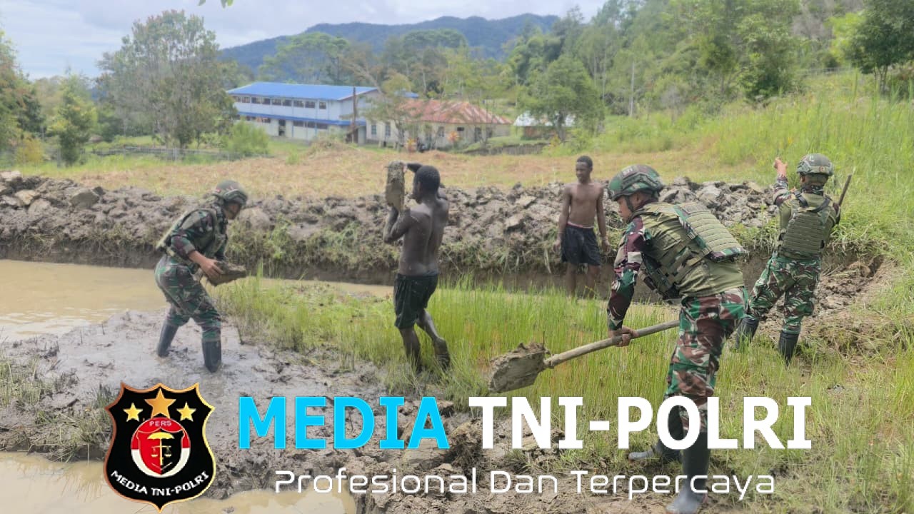 Inisiasi Kolam Ikan Satgas Yonif 521/DY Hadirkan Solusi Ekonomi bagi Warga Eragayam