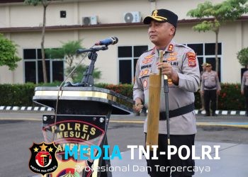 Kapolres Mesuji AKBP Dr. Muhammad Firdaus Pimpin Apel Kamtibmas dan Simulasi Sispam Mako di Mapolres