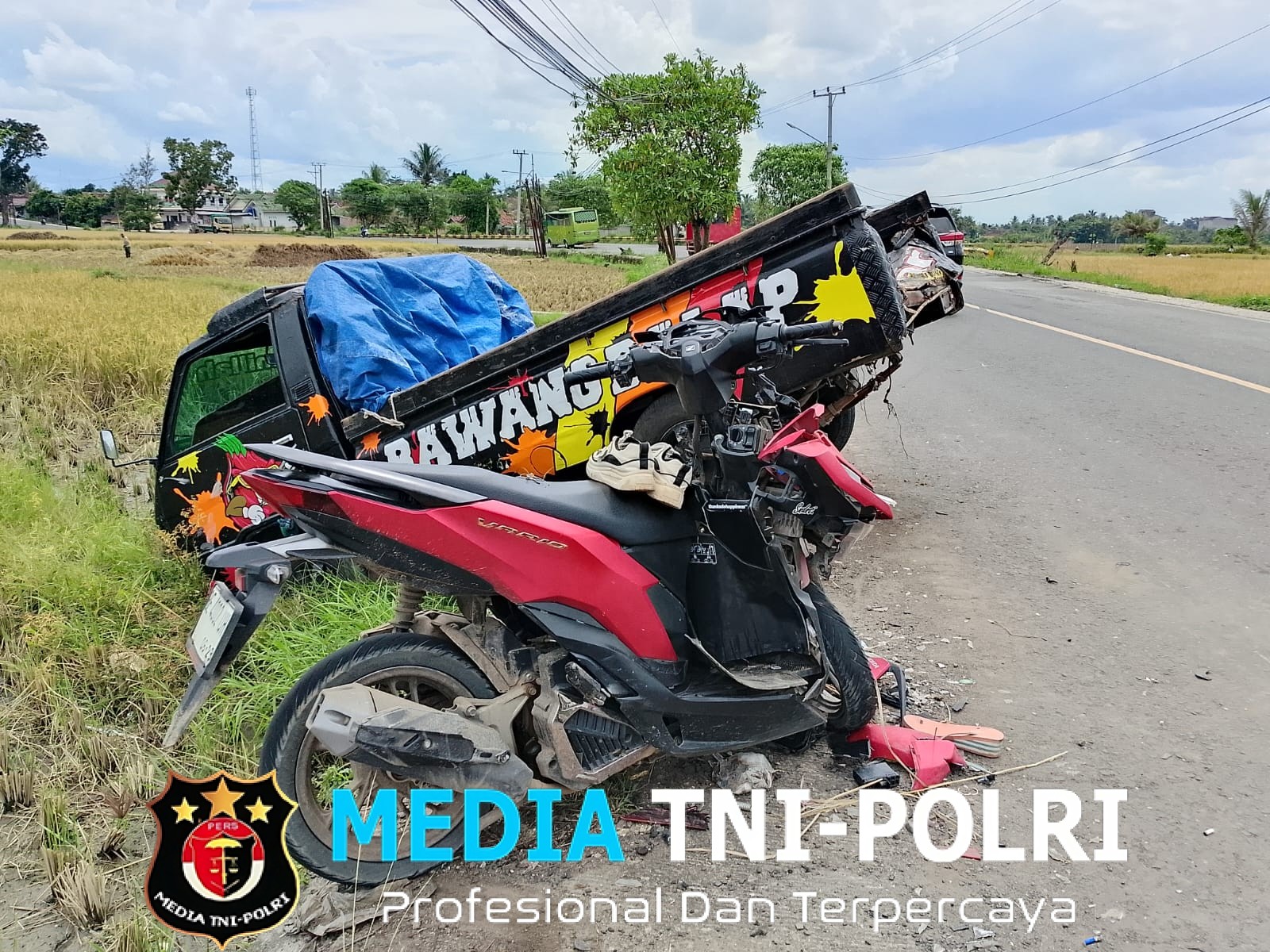 Pick Up vs Motor di Pringsewu, Dua Tewas Satu Kritis