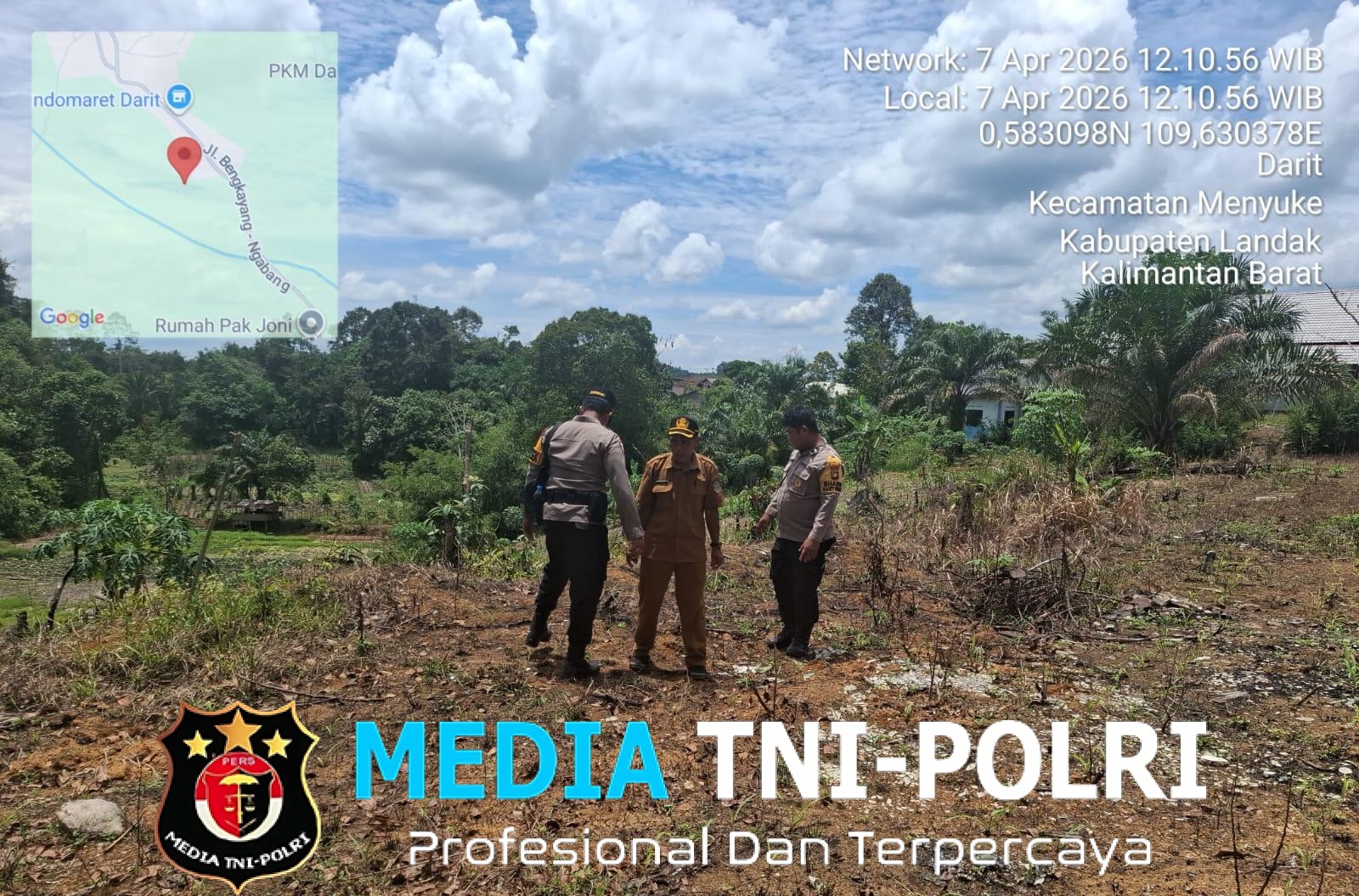 Kapolsek Menyuke Beserta Anggota Lakukan Pengecekan Tanaman Jagung Hibrida Petani Mandiri