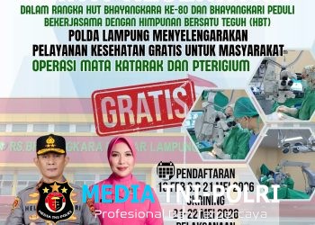 Wujud Kepedulian Polri, Polda Lampung Gelar Operasi Katarak Gratis Sambut Hari Bhayangkara ke-80