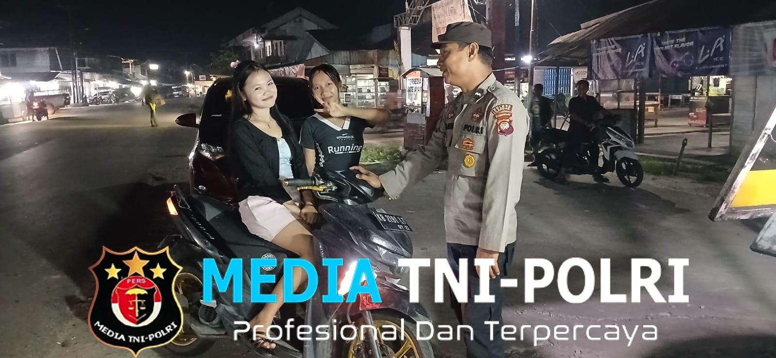 Remaja Putri Disapa Polisi Saat Patroli Malam, Ini Pesan Humanis yang Disampaikan