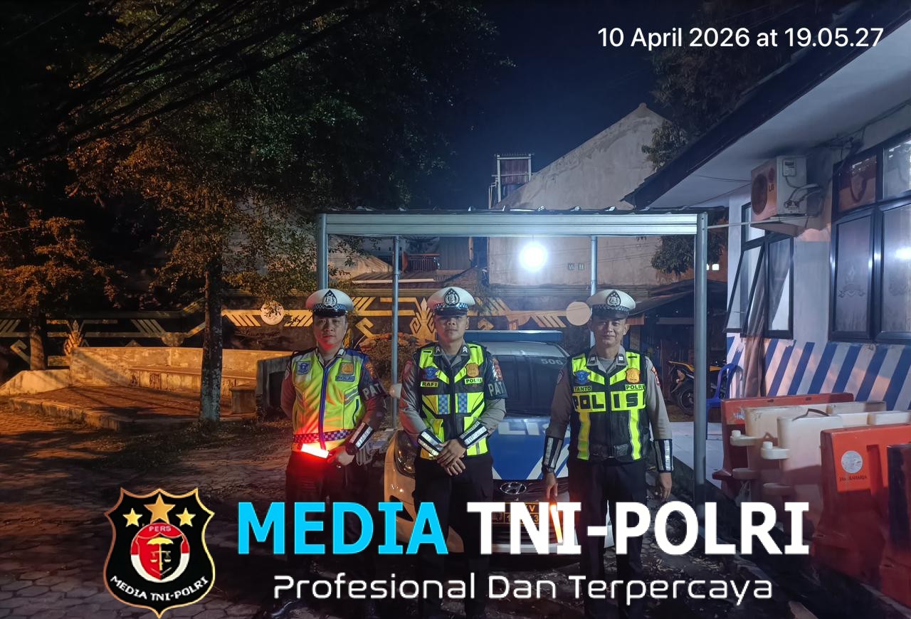 Sat Lantas Polres Lampung Utara Gelar Patroli Malam, Ciptakan Kamseltibcarlantas yang Kondusif