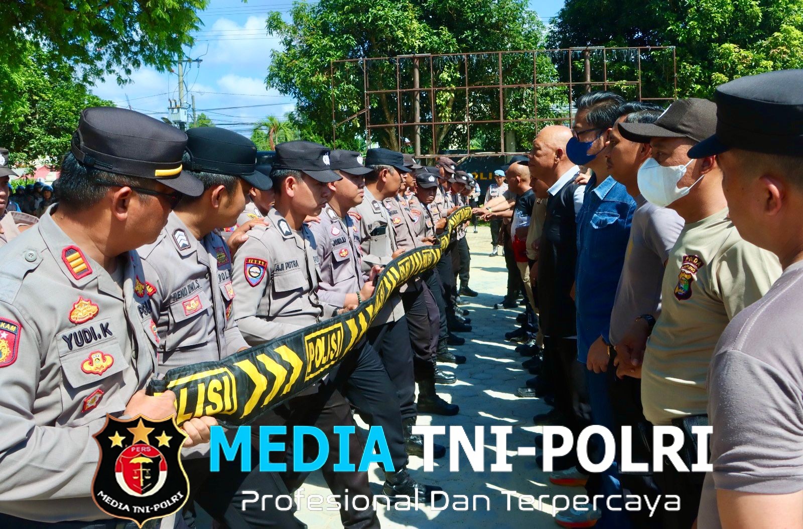 Polres Lampung Tengah Gelar Simulasi Sispam Kota, Kapolres Pimpin Langsung Kegiatan