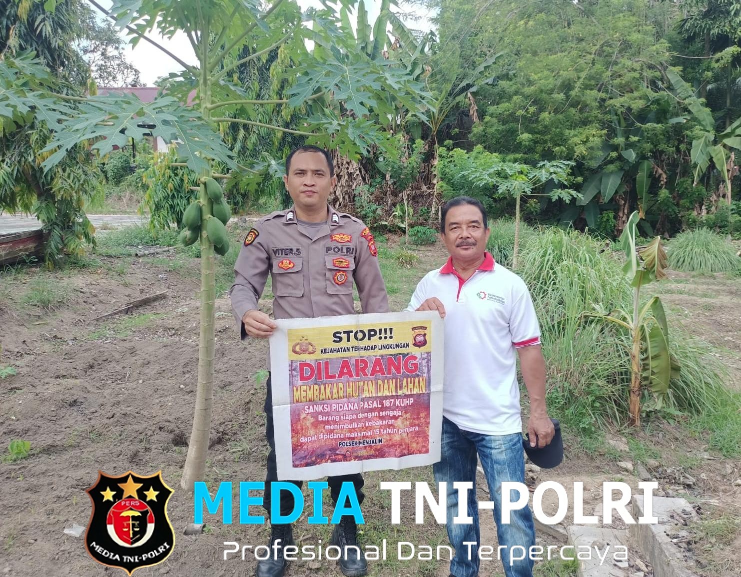 Polsek Menjalin Intensifkan Patroli dan Himbauan Karhutla di Wilayah Desa Menjalin