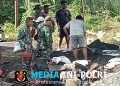 Sinergi TNI, Masyarakat, dan Pekerja, Gotong Royong Bangun Jembatan Beton Atasi Kesulitan Warga Girian Indah