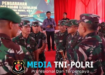 Dandim 0402/OKI-OI Dampingi Kunjungan Kerja Pangdam II/Sriwijaya di Wilayah OKI dan OI