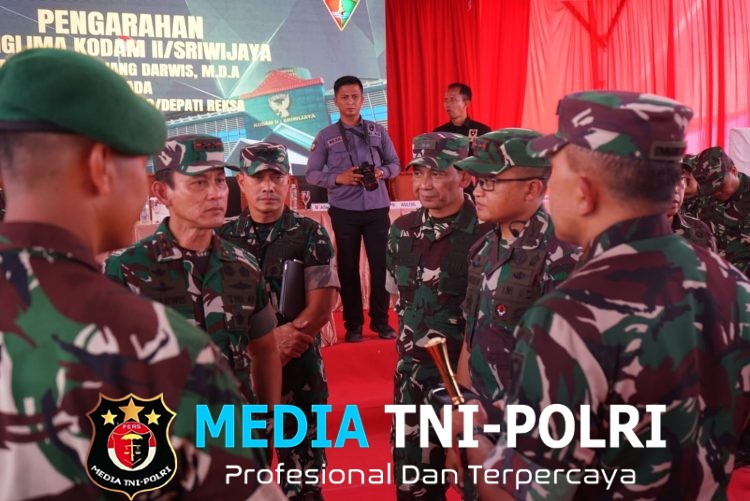 Dandim 0402/OKI-OI Dampingi Kunjungan Kerja Pangdam II/Sriwijaya di Wilayah OKI dan OI