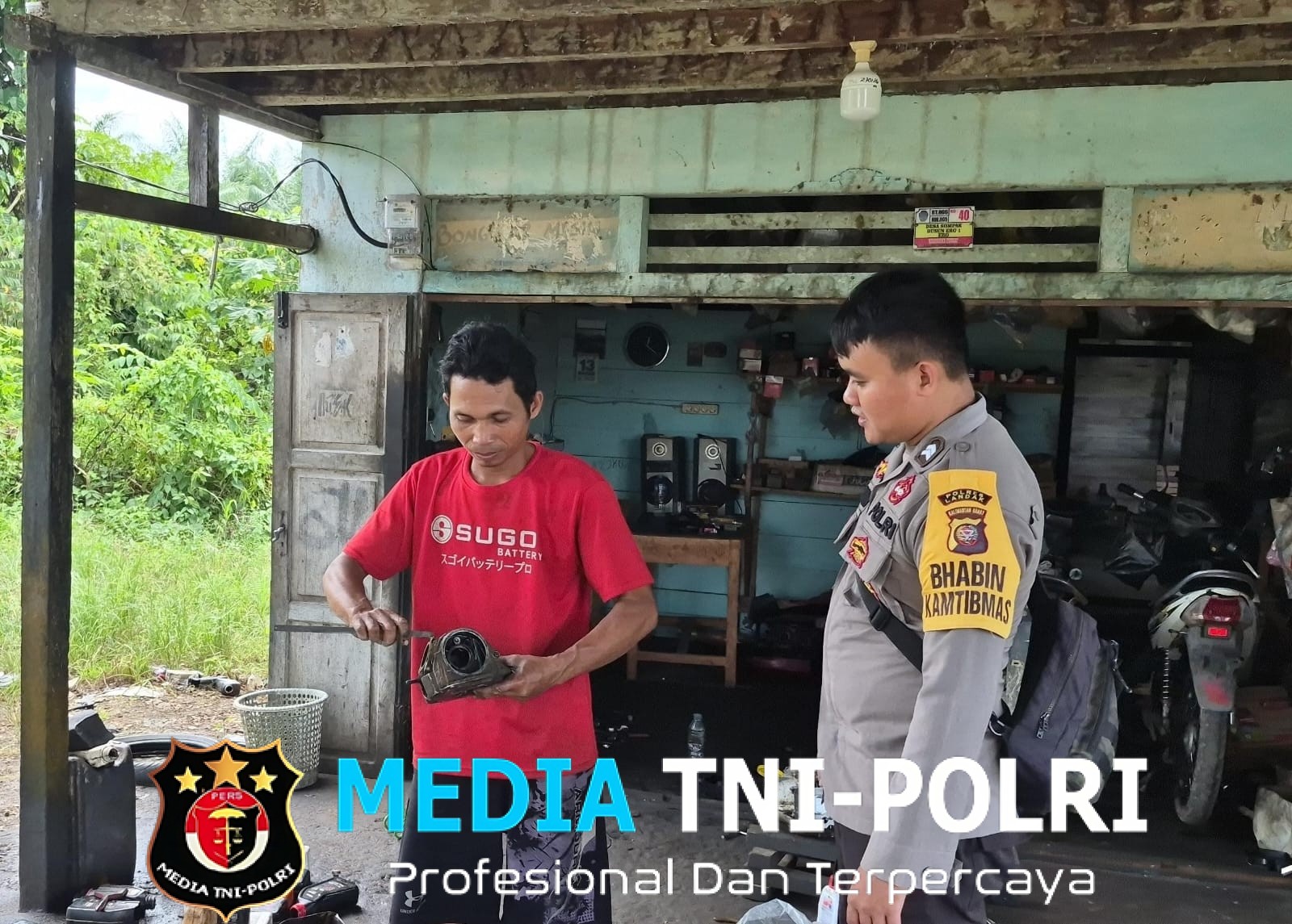 Jalin Keakraban dengan Warga Binaan, Bhabinkamtibmas Subsektor Sompak Sampaikan Pesan Kamtibmas