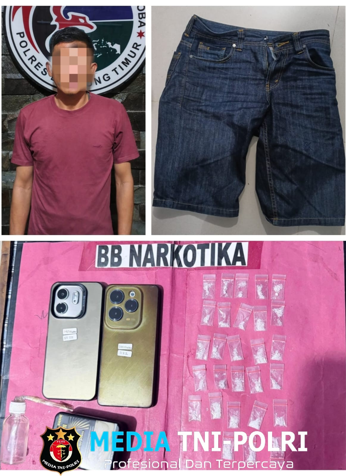 Satgas Narkoba Polres Lampung Timur Ungkap Kasus Narkotika, Amankan Tersangka Dengan 28 Paket Sabu