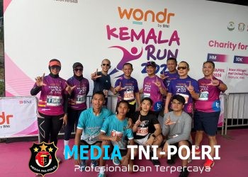 Kapolda Lampung Pimpin Ratusan Personel dan Bhayangkari Polda Lampung Ikuti Kemala Run 2026