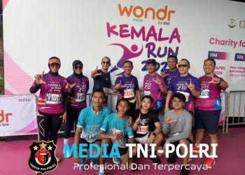 Kapolda Lampung Pimpin Ratusan Personel dan Bhayangkari Polda Lampung Ikuti Kemala Run 2026