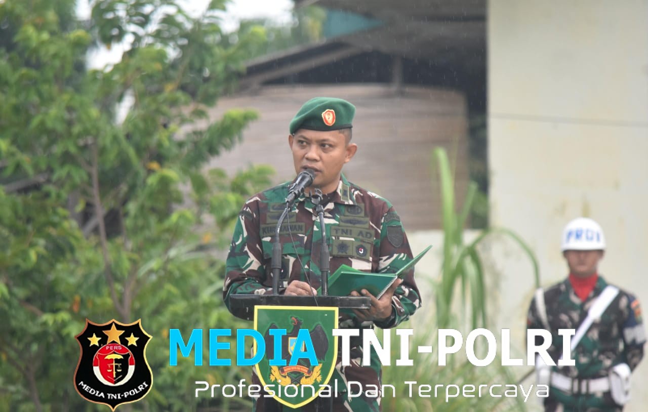 Pupuk Disiplin, Nasionalisme, dan Dedikasi, Prajurit dan PNS Korem 043/Gatam Ikuti Upacara Bulanan