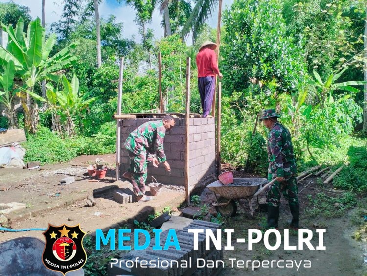 Bangun Sanitasi Babinsa Kerjen Bersama Warga, Wujud Nyata Pencegahan Penyakit