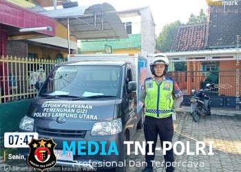 Dukung Program MBG, Polres Lampung Utara Kawal Distribusi Makanan Bergizi Gratis ke Sekolah