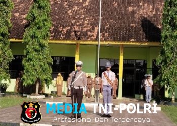 Satlantas Polres Lampung Utara Edukasi Pelajar Lewat Program Police Goes to School