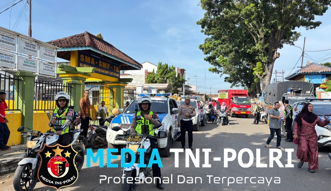 Satlantas Polres Lampung Utara Kawal Pawai TK Kemala Bhayangkari, Pastikan Lalu Lintas Aman dan Tertib