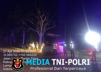 Respon Aduan Masyarakat Melalui Call Center 110, Polres Lampung Timur Bubarkan Aksi Balap Liar di Jalintim Sukadana Tengah