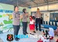 Polisi Sahabat Anak, Puluhan Siswa TK Diajak Belajar Tertib Lalu Lintas di Mako Satlantas Wonogiri