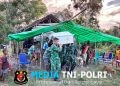 Sentuhan Kemanusiaan Satgas Yonif 123/Rajawali, Pos Wonggi DPP Lettu Inf Sujoko membantu Prosesi Pemakaman Warga Kampung Wonggi