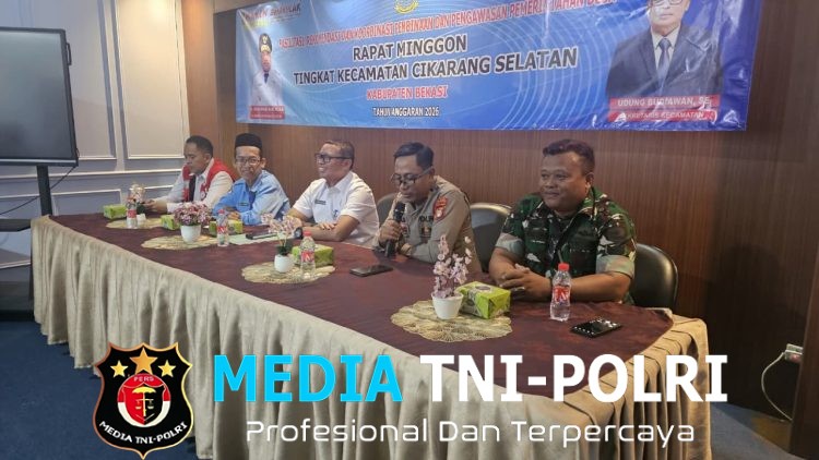Rapat Minggon Kecamatan Cikarang Selatan, Kapolsek Tekankan Sinergi dan Kewaspadaan Curanmor