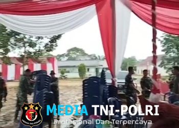 Walau Diguyur Hujan, Satgas TMMD ke 128 Kodim 0420/Sarko Tak Surut Lakukan Persiapan TMMD