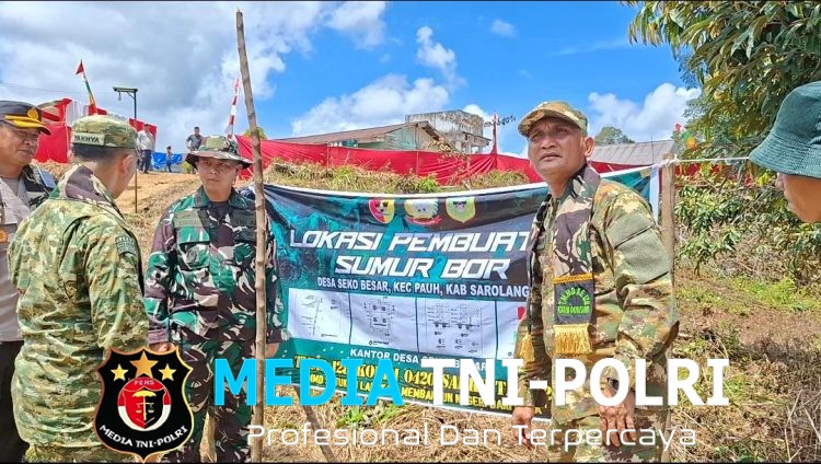 Bupati Sarolangun dan Dansatgas Pimpin Penanaman Pohon di Lokasi TMMD ke-128 di Desa Seko Besar