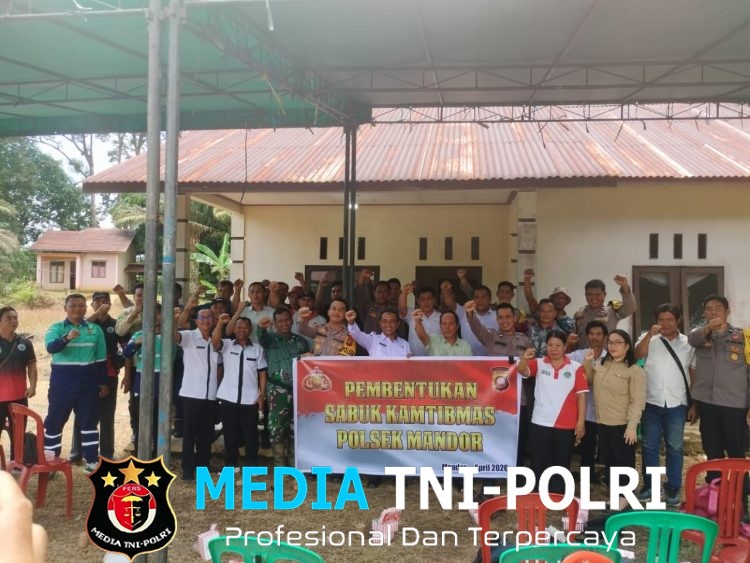 Pembentukan Sabuk Kamtibmas Polsek Mandor, Wujud Sinergi Jaga Keamanan Bersama