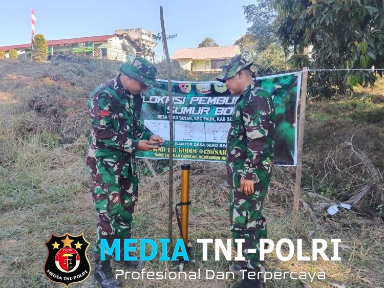 Satgas TMMD ke 128 Kodim 0420/Sarko Turunkan Alat Geolistrik Tentukan Titik Sumur Bor