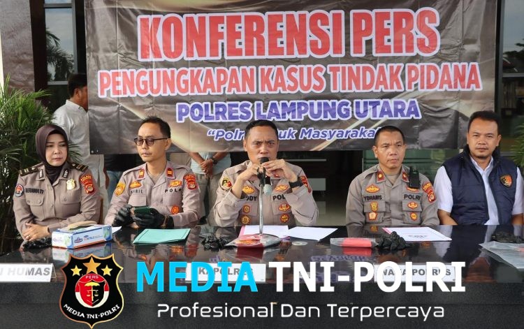 Polres Lampung Utara Ungkap 4 Kasus Kejahatan dalam Sepekan, Pelaku Curanmor Bersenpi Viral Berhasil Ditangkap