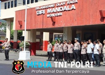 Polres Wonogiri Gelar Latihan Sispamkota, Tingkatkan Kesiapsiagaan Antisipasi Gangguan Kamtibmas