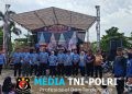 Rayakan HUT Ke 27 Kabupaten Way Kanan, Wakapolres Way Kanan dan Anggota Ikuti Jalan Sehat
