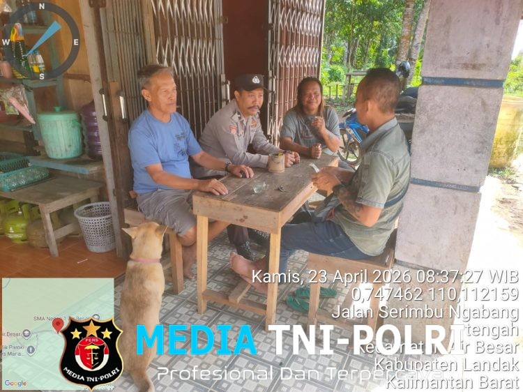 Patroli Siang Humanis, Polisi Sambangi Warga Sambil Ngopi dan Sampaikan Pesan Kamtibmas