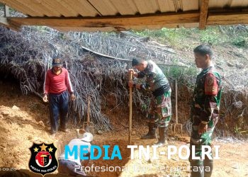 Satgas TMMD Ke-128 Kodim 0420/Sarko Mulai Bangun MCK di Desa Seko Besar