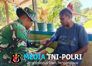 Tak Hanya Bangun Infrastruktur, Satgas TMMD KE-128 Kodim 1801/Manokwari Hadirkan Layanan Kesehatan Gratis Untuk Warga