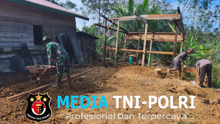 Satgas TMMD Ke-128 Kodim 0420/Sarko Mulai Bangun Rumah Layak Huni Milik Kuadi