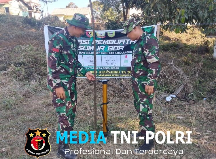 Satgas TMMD ke 128 Kodim 0420/Sarko Mulai Lakukan Pengerjaan Sumur Bor