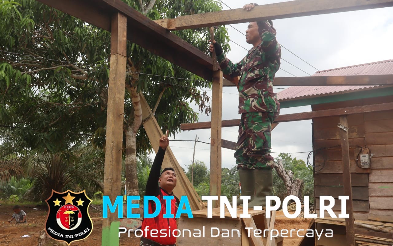 Satgas TMMD ke 128 kodim 0420/Sarko Kebut Pembangunan RTLH Bapak Raskam