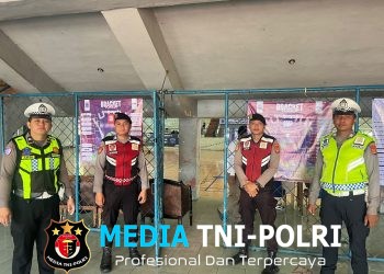 Polres Lampung Utara Amankan Kejuaraan Futsal AFK Championship III di GOR Sukung