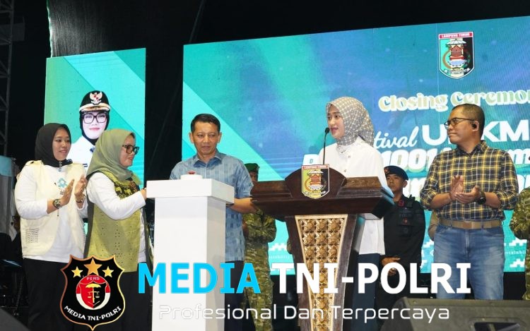 Danrem 043/Gatam Hadiri Closing Ceremony Festival UMKM dan Pasar 1001 Malam HUT Ke-27 Lampung Timur