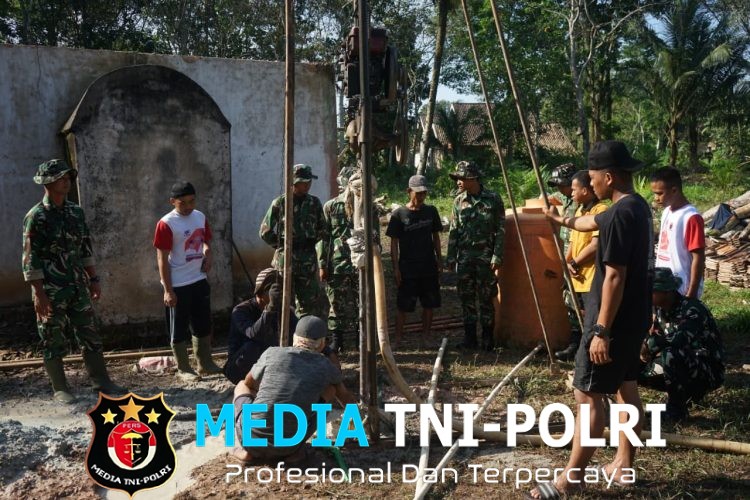 Aksi Nyata TMMD, Satgas Kodim 0402/OKI Bangun Sumur Bor untuk Masyarakat Pedesaan