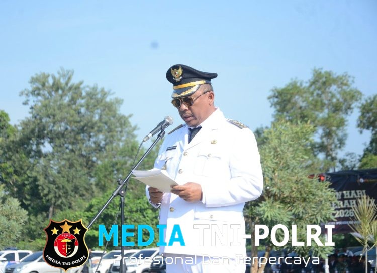 Sinergi Pemerintah dan Forkopimda, Polres Lampung Tengah Hadiri Upacara OTDA 2026